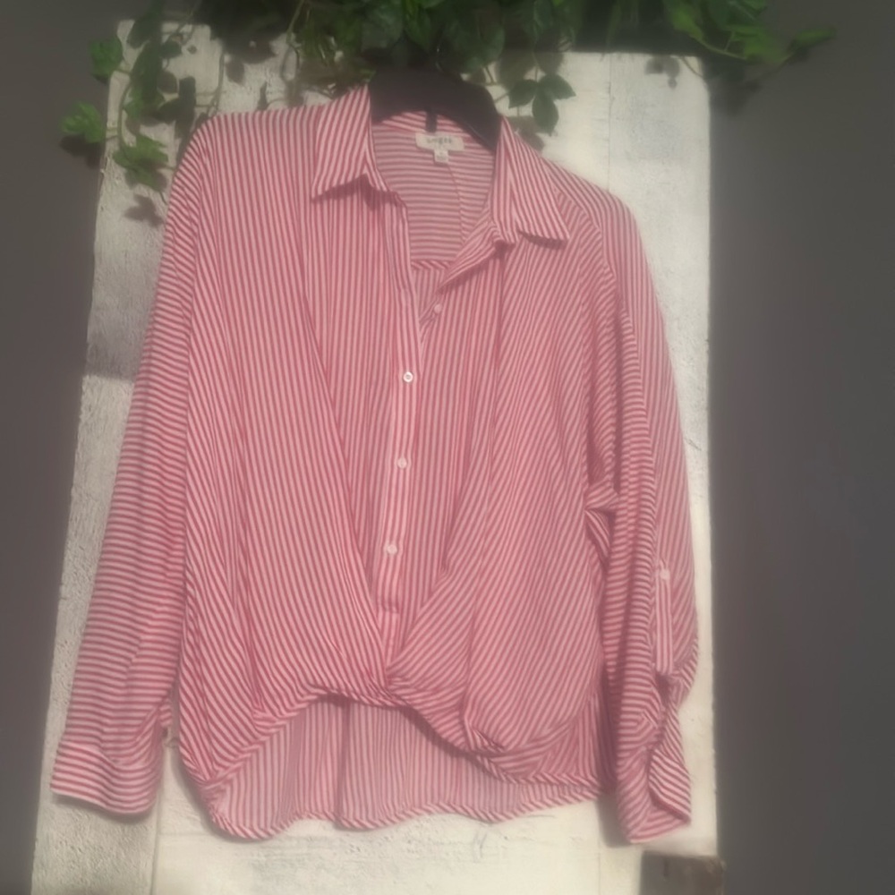 Umgee lightweight striped blouse